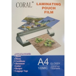  CORAL LAMINATING POUCH FILM A4